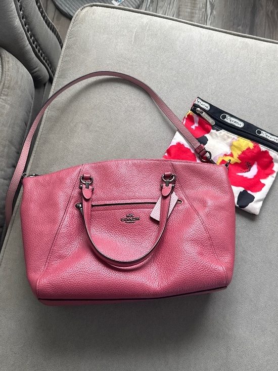 Coach Handbags - Pink Coach prairie handbag crossbody bag and Lesportsac cosmetic bag